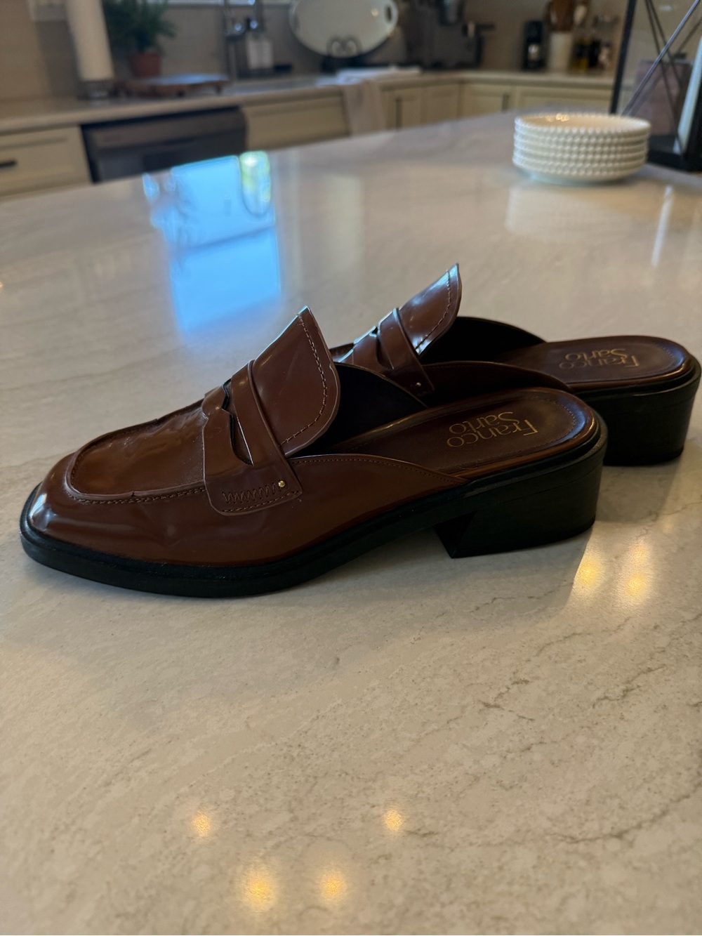 Franco Sarto square toe mules - Picture 2 of 6